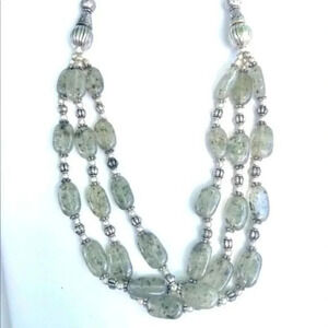 Black Rutile Ethnic Handmade Layered Neckl…